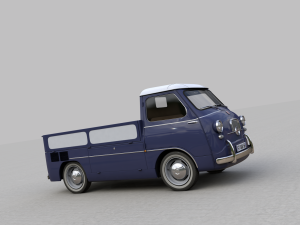 fiat 600 multipla coriasco pickup 1956 Model 3D