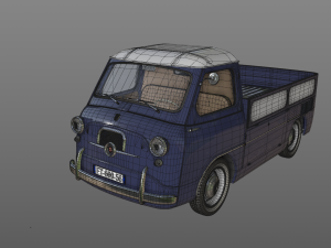 fiat 600 multipla coriasco pickup 1956 Model 3D