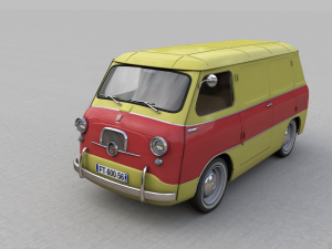 fiat 600 multipla coriasco cargo 1956 3D Model