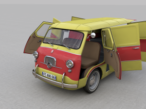 fiat 600 multipla coriasco cargo 1956 3D Модель