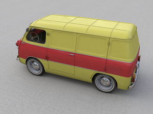 fiat 600 multipla coriasco cargo 1956 3D Модель