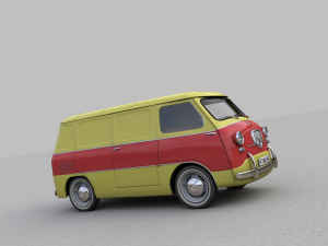 fiat 600 multipla coriasco cargo 1956 3D Модель