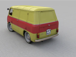 fiat 600 multipla coriasco cargo 1956 3D Model