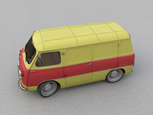 fiat 600 multipla coriasco cargo 1956 3D Модель