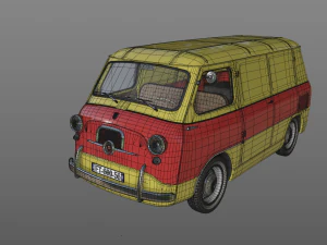 fiat 600 multipla coriasco cargo 1956 3D Model