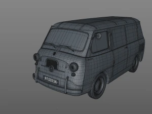 fiat 600 multipla coriasco cargo 1956 3D Model