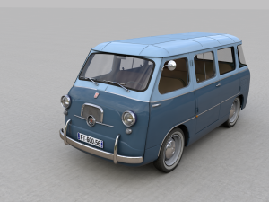 fiat 600 multipla coriasco familiare 1956 3D Model