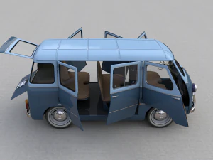 fiat 600 multipla coriasco familiare 1956 3D Model