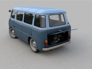 fiat 600 multipla coriasco familiare 1956 3D Model