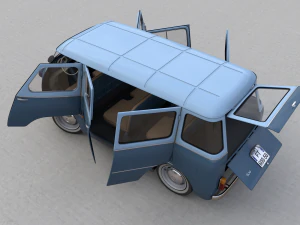 fiat 600 multipla coriasco familiare 1956 3D Model