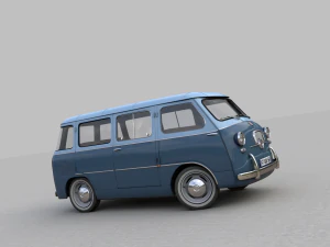 fiat 600 multipla coriasco familiare 1956 3D Model