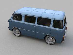 fiat 600 multipla coriasco familiare 1956 3D Model