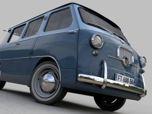 fiat 600 multipla coriasco familiare 1956 3D Model