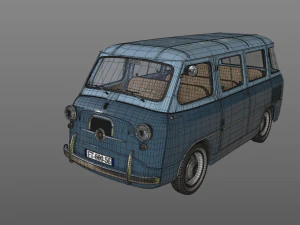 fiat 600 multipla coriasco familiare 1956 3D Model