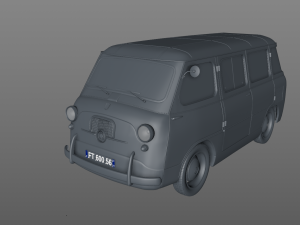 fiat 600 multipla coriasco familiare 1956 Model 3D