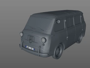 fiat 600 multipla coriasco familiare 1956 3D Model