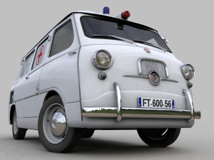 fiat 600 multipla coriasco ambulanza 1956 3D Model