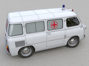 fiat 600 multipla coriasco ambulanza 1956 3D Модель