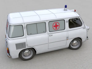 fiat 600 multipla coriasco ambulanza 1956 3D Model