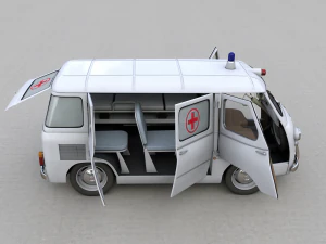 fiat 600 multipla coriasco ambulanza 1956 3D Model