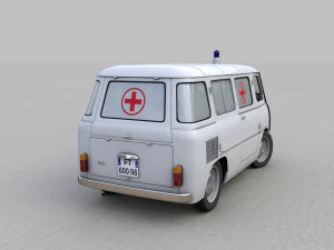 fiat 600 multipla coriasco ambulanza 1956 3D Model