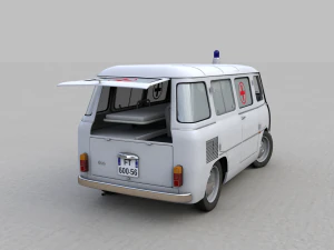 fiat 600 multipla coriasco ambulanza 1956 3D Model