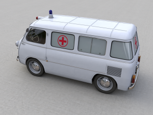 fiat 600 multipla coriasco ambulanza 1956 3D Модель