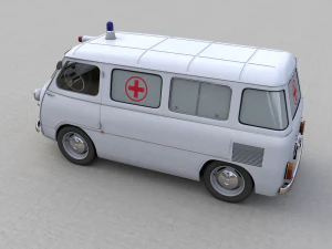 fiat 600 multipla coriasco ambulanza 1956 3D Model