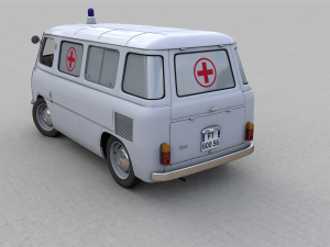 fiat 600 multipla coriasco ambulanza 1956 3D Модель