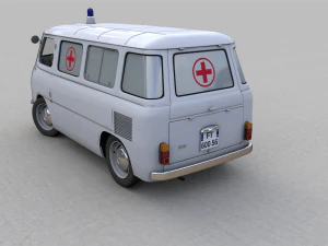 fiat 600 multipla coriasco ambulanza 1956 3D Model