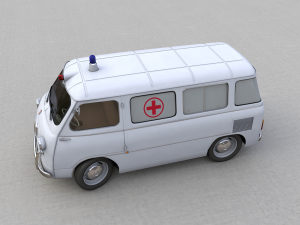 fiat 600 multipla coriasco ambulanza 1956 3D Модель