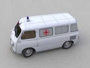 fiat 600 multipla coriasco ambulanza 1956 3D Model