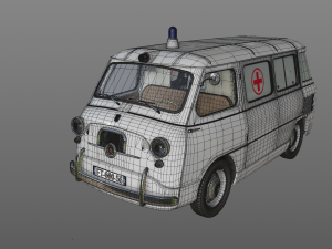 fiat 600 multipla coriasco ambulanza 1956 3D Модель