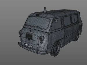 fiat 600 multipla coriasco ambulanza 1956 3D Model