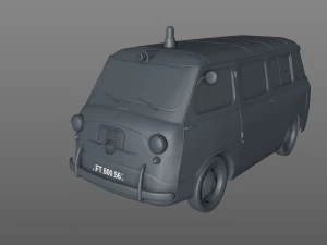 fiat 600 multipla coriasco ambulanza 1956 3D Model