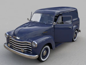 caminh&atilde;o painel chevy 3100 1951 Modelo 3D