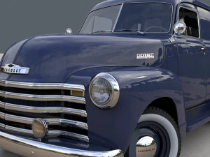 caminh&atilde;o painel chevy 3100 1951 Modelo 3D