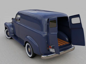 caminh&atilde;o painel chevy 3100 1951 Modelo 3D