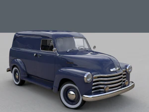 caminh&atilde;o painel chevy 3100 1951 Modelo 3D