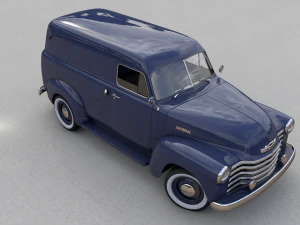 caminh&atilde;o painel chevy 3100 1951 Modelo 3D