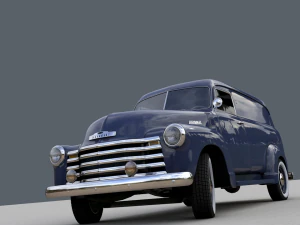 caminh&atilde;o painel chevy 3100 1951 Modelo 3D