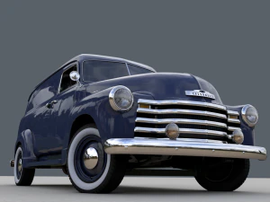 caminh&atilde;o painel chevy 3100 1951 Modelo 3D