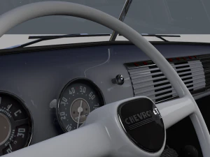 caminh&atilde;o painel chevy 3100 1951 Modelo 3D