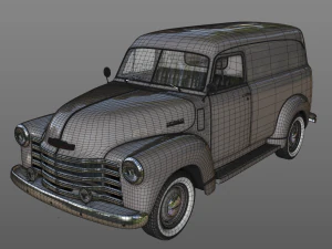 caminh&atilde;o painel chevy 3100 1951 Modelo 3D