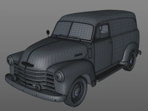 caminh&atilde;o painel chevy 3100 1951 Modelo 3D