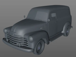 caminh&atilde;o painel chevy 3100 1951 Modelo 3D