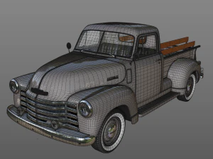 Chevy 3100 pickup 1951 3D Model