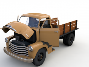 chevy coe flatbed truck 1949 Modello 3D