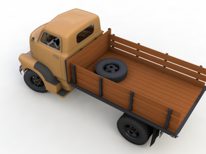 chevy coe flatbed truck 1949 Modello 3D
