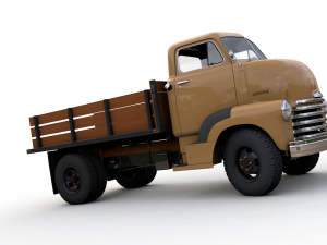 chevy coe flatbed truck 1949 Modello 3D